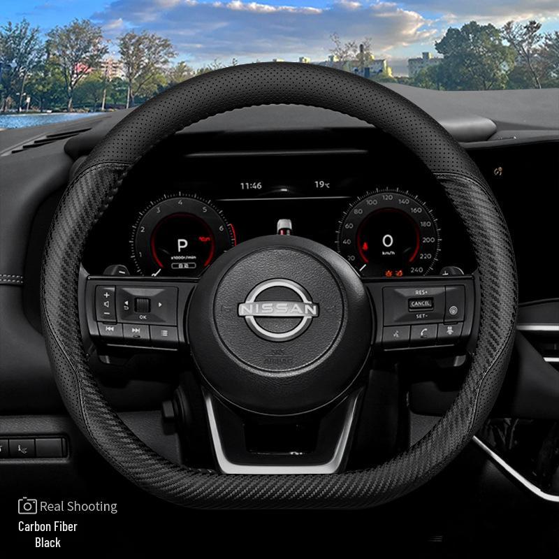 Ultra-Thin Non-Slip Steering Wheel Cover for 2024 Nissan Land Cruiser Interior Enhancement