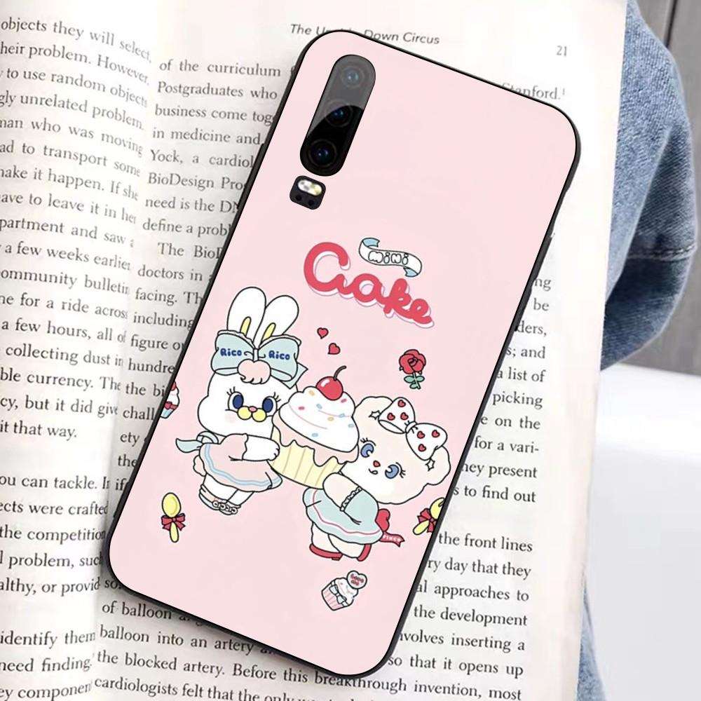 Esther Niedliches Hasen-Handyhülle für Huawei Honor 10 Lite 9 20 7A 9X 30 50 60 70 Pro Plus Weiche Silikonhülle