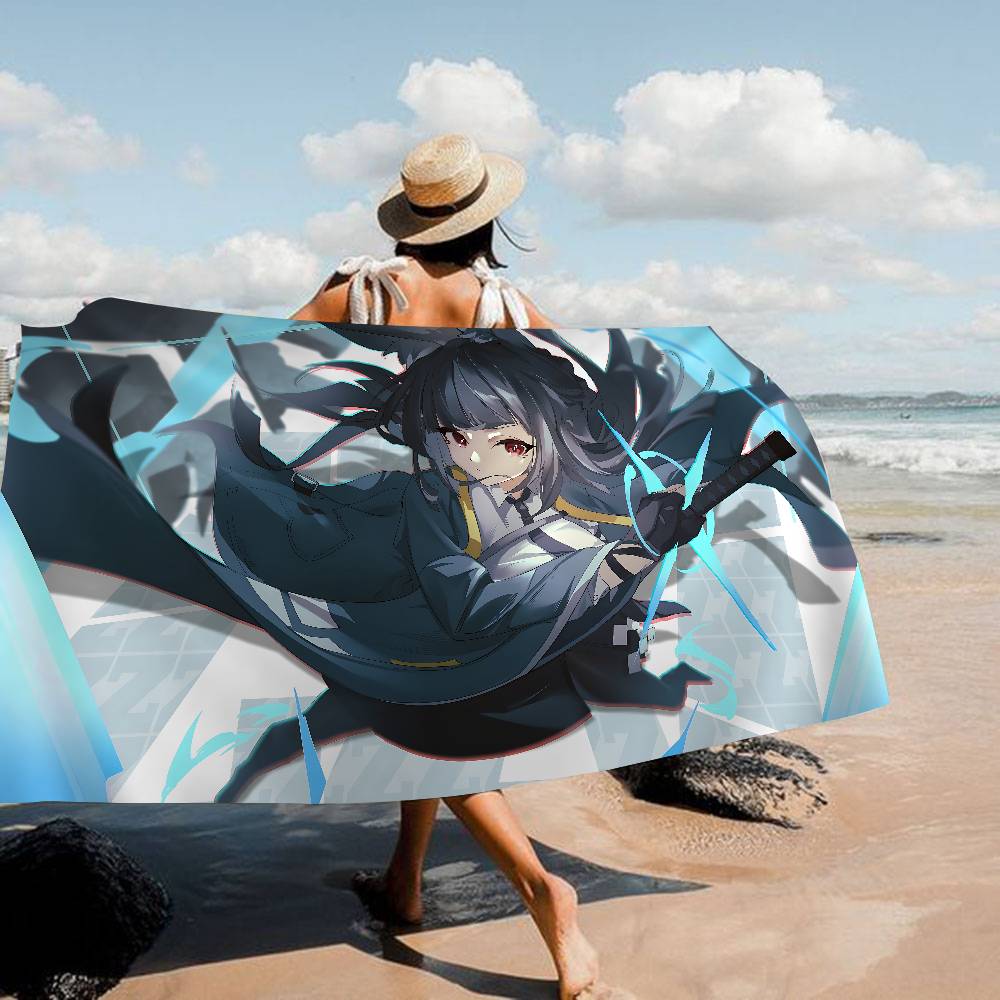 Zenless Zone Zero Hoshimi Miyabi Microfiber Beach Towel Absorbent Quick Dry Soft Yoga Swimming Resort Mountain Climbing Towel