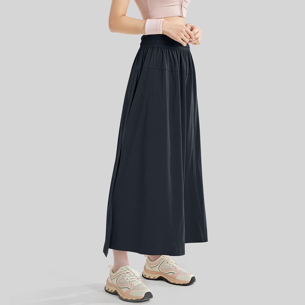 New spring and summer loose Yamamoto culottes women's high-waisted sports breathable casual split-ended skirt pants