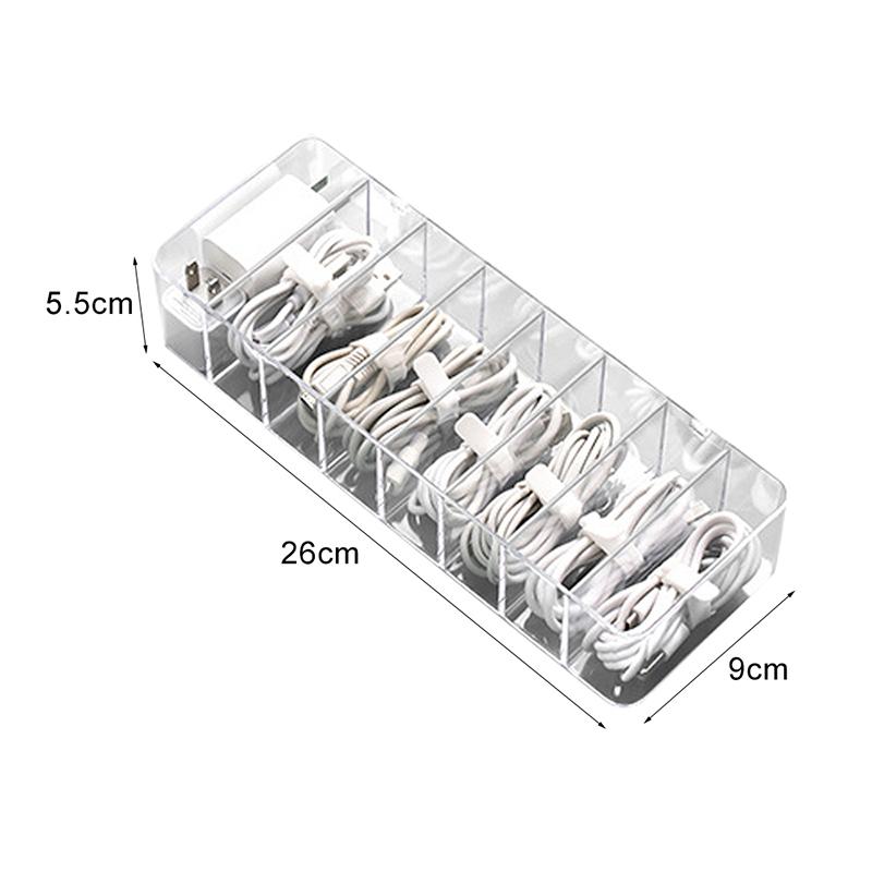 Cable Storage Box Colorful Plastic Data Line Storage Container Desk Stationery Makeup Organizer Key Jewelry Box Office Holder