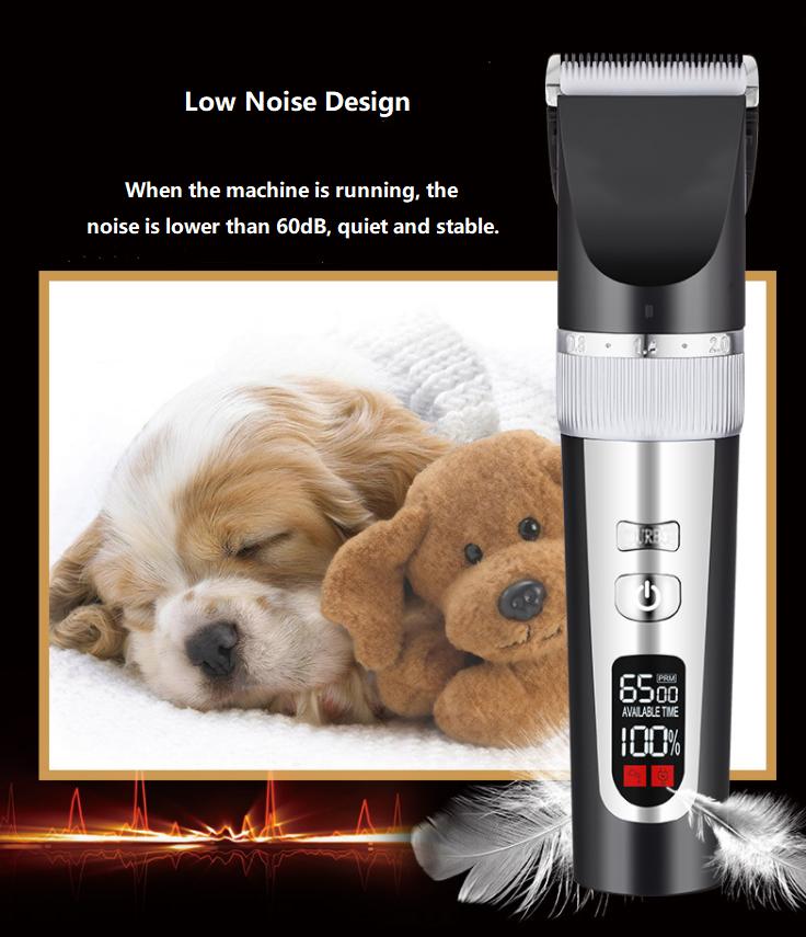 USB Charging Cat & Dog Hair Clipper Low Noise Pet Grooming Products Safe & Automatic Pet Trimmers Cordless Clippers
