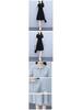 Women's Summer Embroidered Black Polo Collar A-Line Dress - Slimming & Fashionable Casual Sporty Style