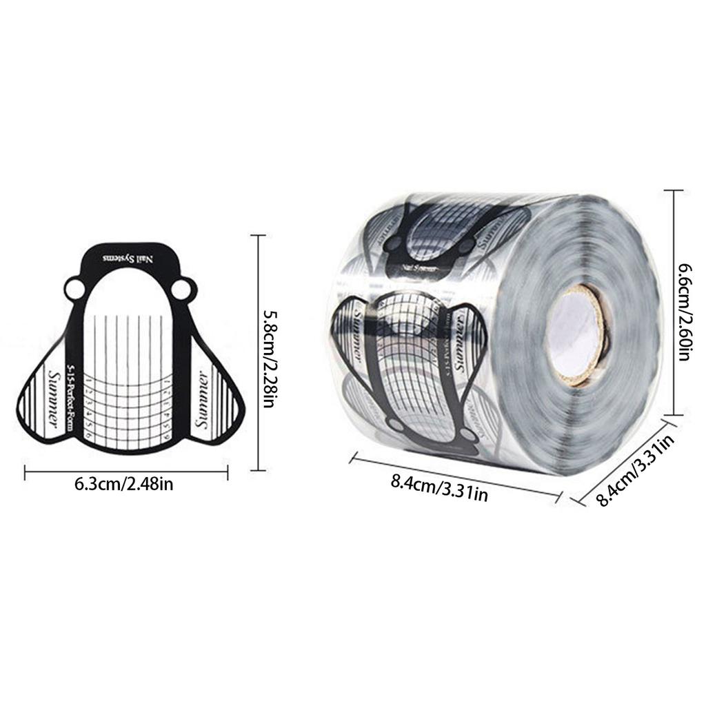 20/100/500 stk Negleforlengelsesformer for Profesjonell og DIY-bruk Manikyrtilbehør for Komplekse Neglekunstdesign