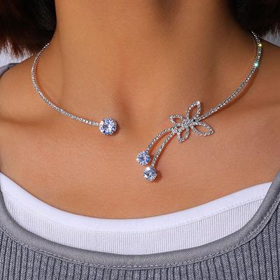 Regulējama atvērta tauriņa apkakle Toque Jewelry Sieviešu apaļas kaklarotas aksesuāri AVE