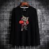 QICED Spring and Autumn Sweatshirt Men's Long Sleeve T-shirt Loose Versatile Casual O-Neck Pullover