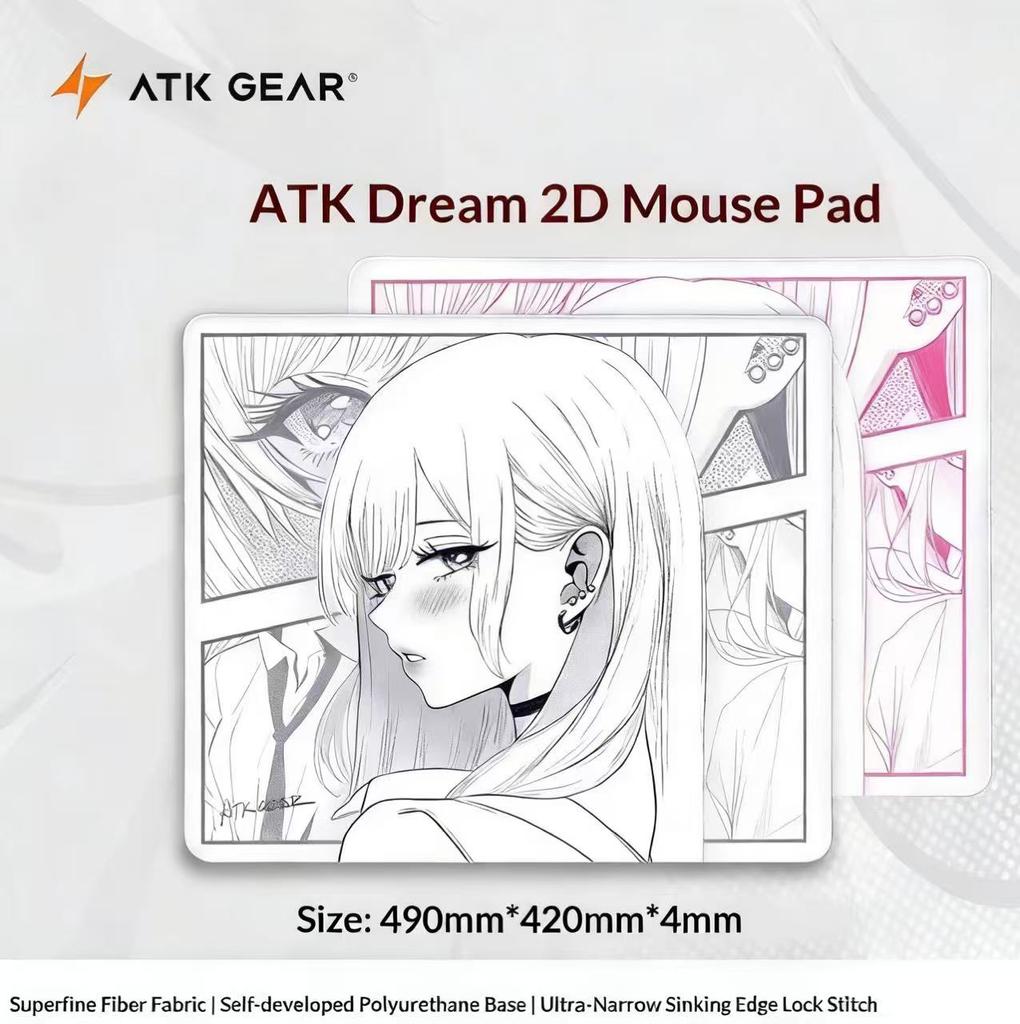Genuine ATK Dream Anime Large Neutral Mouse Pad Balanced For FPS Dedicated for Esports Gaming And Office Valorant Inspired Gift