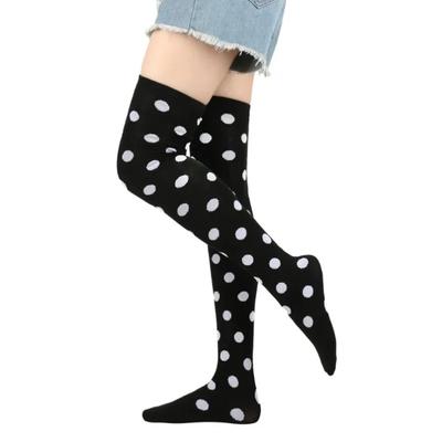 Lange Socken Damen Über Oberschenkel Gestreifte Overknees Polka Dot Damen Schwarz Weiß Rosa Cosplay Lolita Harajuku Y2k