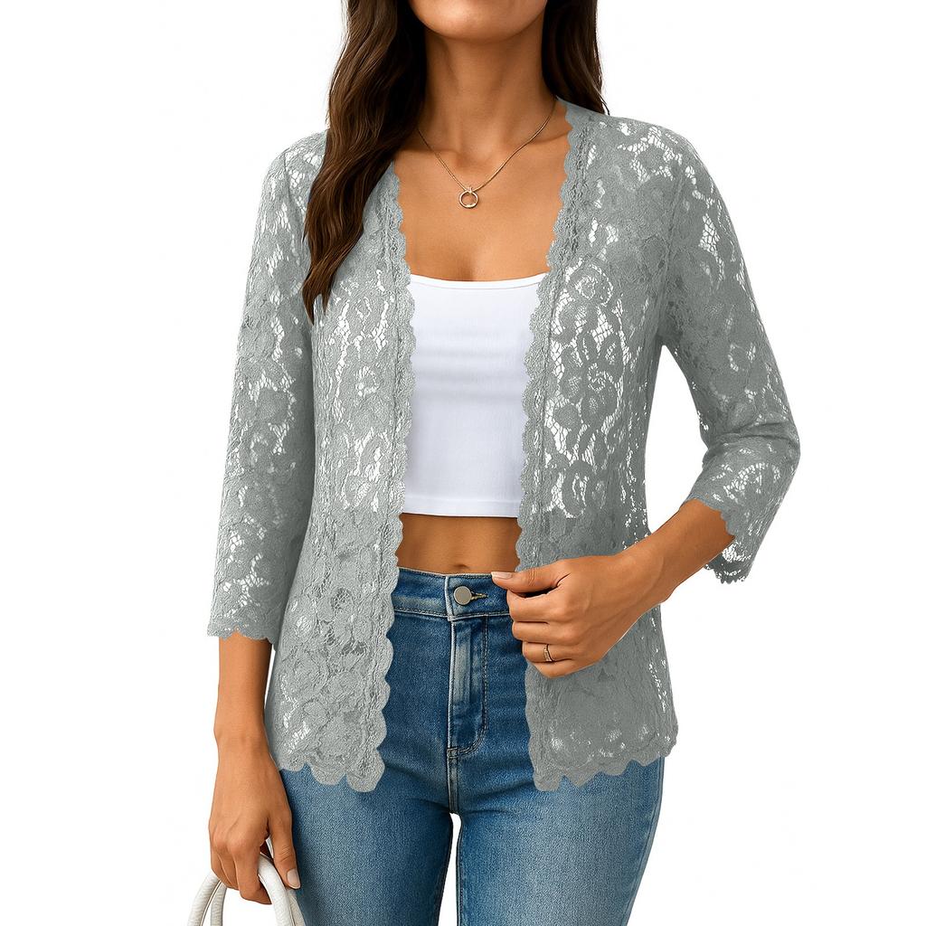 Koszule z rękawami 3/4 dla kobiet Śliczne nadruki Koszulki z nadrukami Bluzki Casual Plus Size Podstawowe topy Pulower