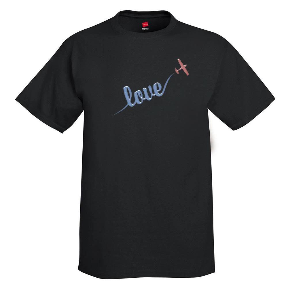 Love Airplane Aviation T-Shirt L