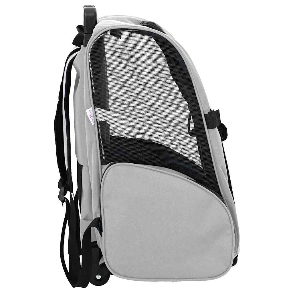 3 In 1 Pet Trolley Gray 48 X 32 X (57 106) Cm Oxford Fabric