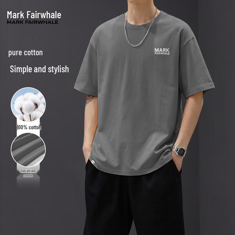 Mark Fairwhale Herren Kurzarm-T-Shirt aus reiner Baumwolle