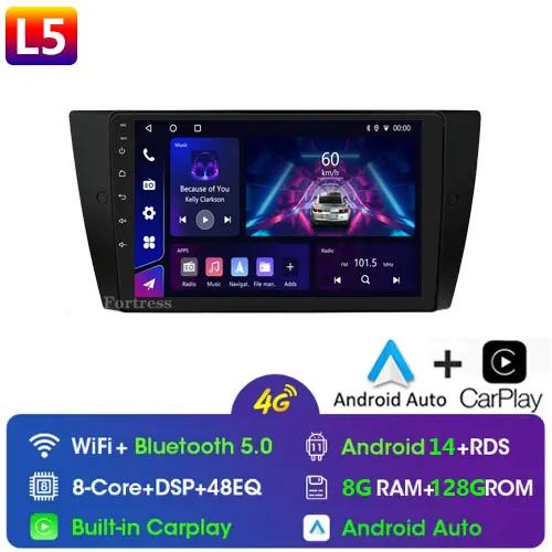 Android14 Car Radio Multimedia Player For BMW 3 Series E90 E91 E92 E93 2006-2012 GPS Navigation Stereo Audio Head Unit 2 DIN DVD