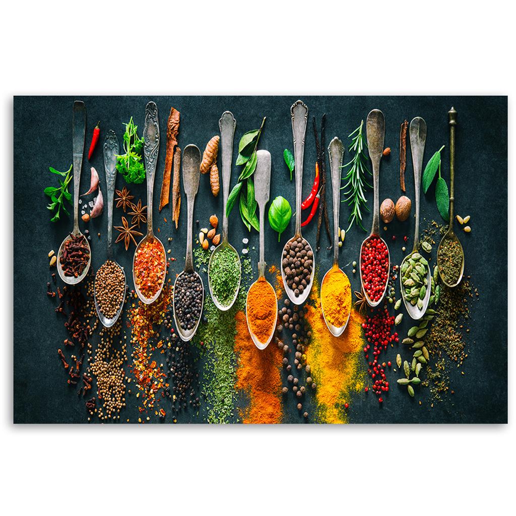 Canvas Print Herbs Spices for the Kitchen