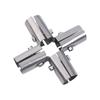 Stainless Steel Tube Connector Tube Clamp Connector for Cabinets Shelf Frames Drying Racks Round Pipe Connection Containers