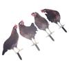 4 Pcs Garden Hen Stakes Colorful Realistic Decorative Acrylic Easy To Install Chicken Yard Decor