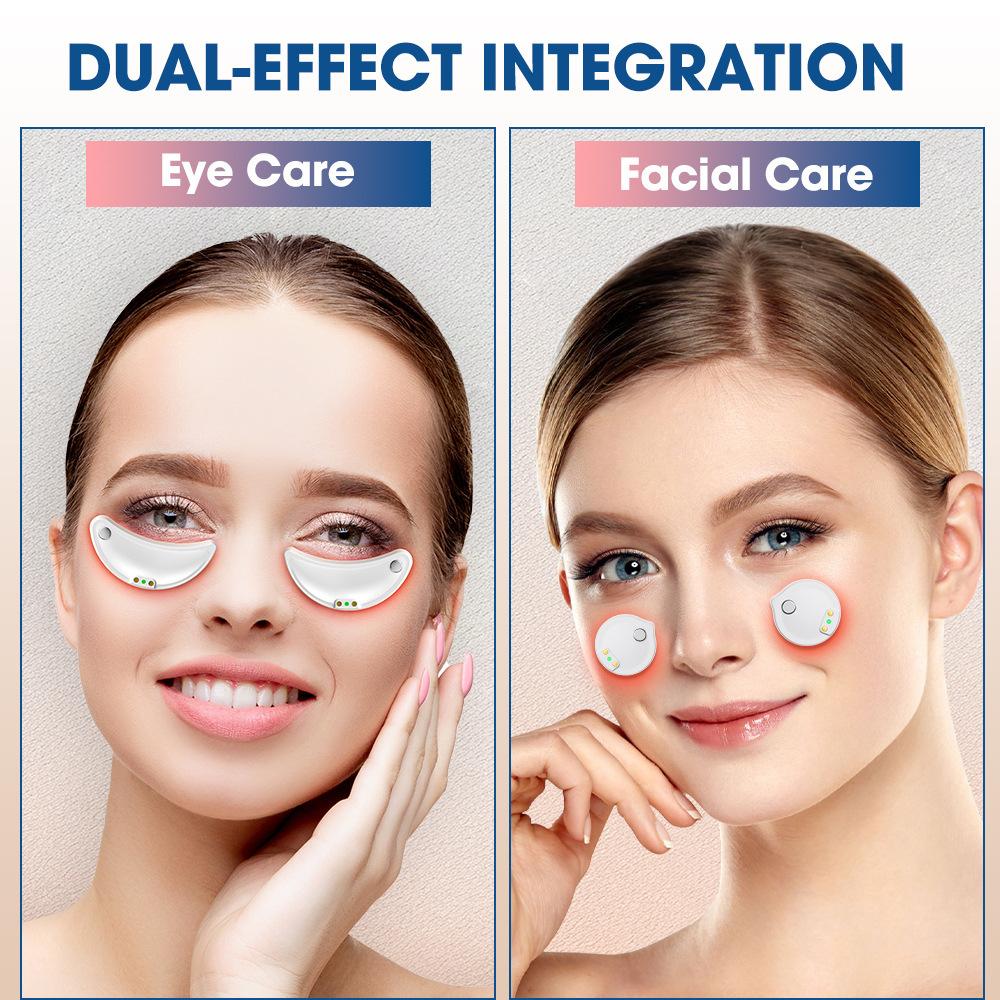 2 In 1 Electric Facial Eye Massager EMS Red Light Facial Beauty Device Face Lift Skin Tightening Anti-Wrinkle Muscle Stimulator