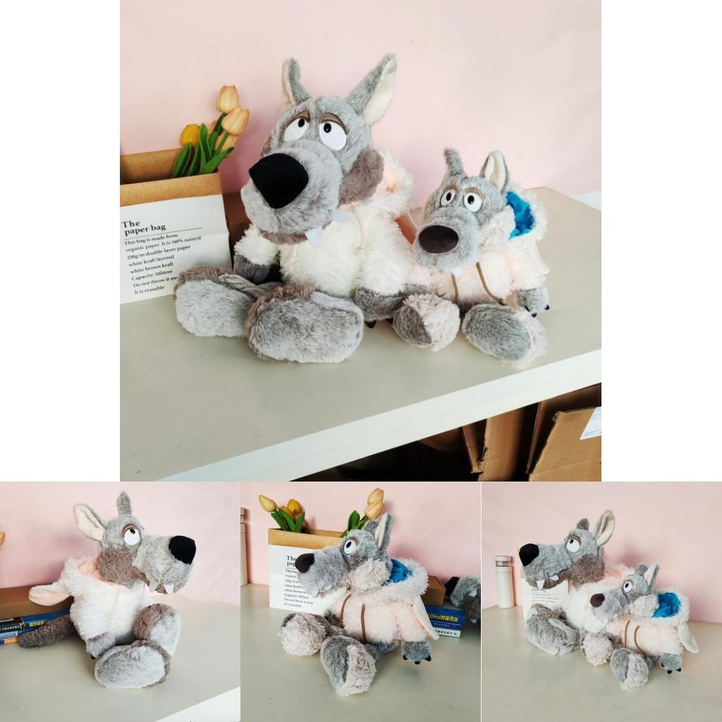Adorable Plush Wolf Toy Soft Stuffed Animal With Lambskin Disguise Birthday Gift