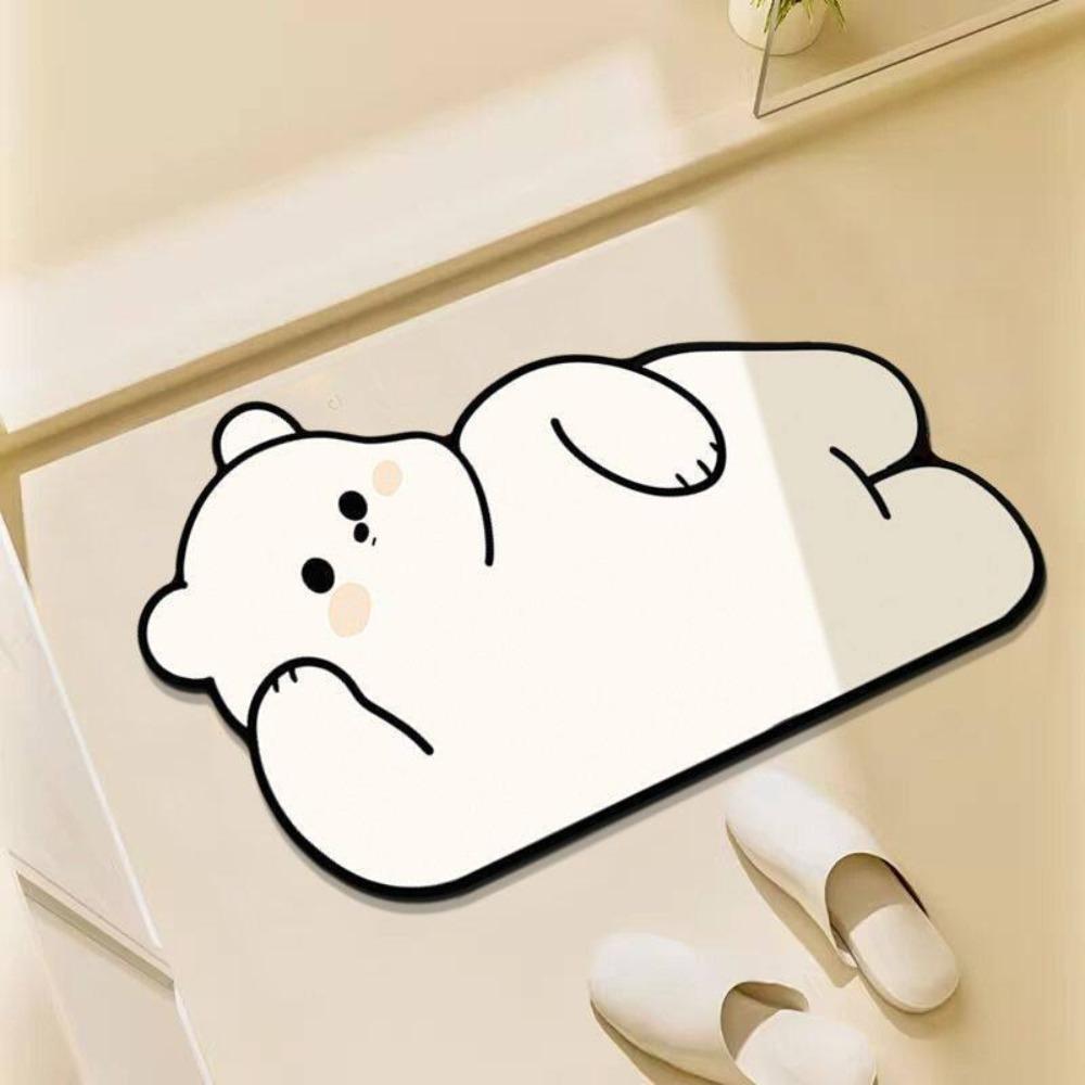 Non-Slip Bathroom Floor Mat Cartoon Decorative Door Mat Modern Entry Door Mat Kitchen