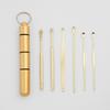 Earwax removal portable earpick 6-piece set, earwax removal earpick gold