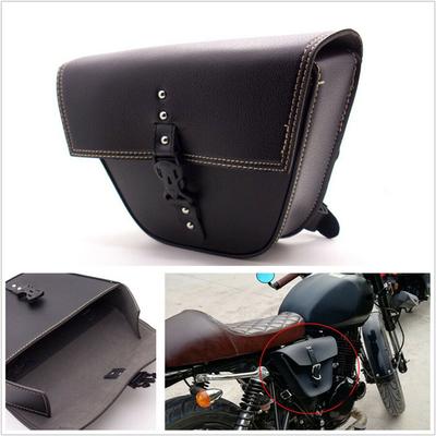 Trojúhelníková motocyklová boční brašna ze syntetické kůže pro motocykly Cafe Racer ATV