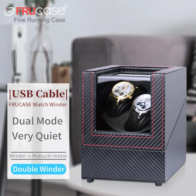 [2 Rotation Modes] FRUCASE PU Watch Winder for Automatic Watches Watch Box 1-0 / 2-0