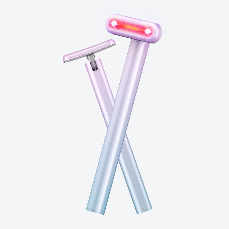 

Светодиодный красный свет массажер для глаз: Уменьшите мелкие морщины с помощью нагрева и микротоков EMS розовый