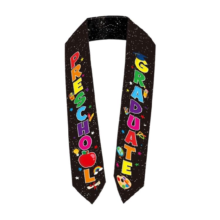 Fun Themed Graduation Sash For Children Preschool Ceremony Colorful Printed Decorative Stole Children's Graduation Stole
