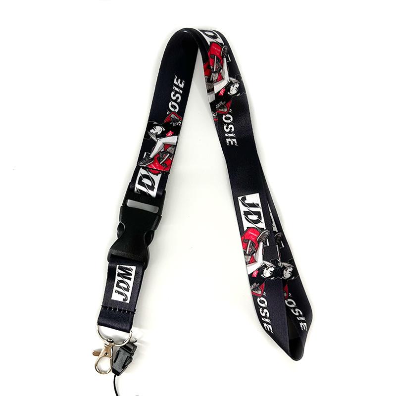 JDM Anime Lanyard: Durable Silk Woven Neck Strap for Phone and ID Badge Holders
