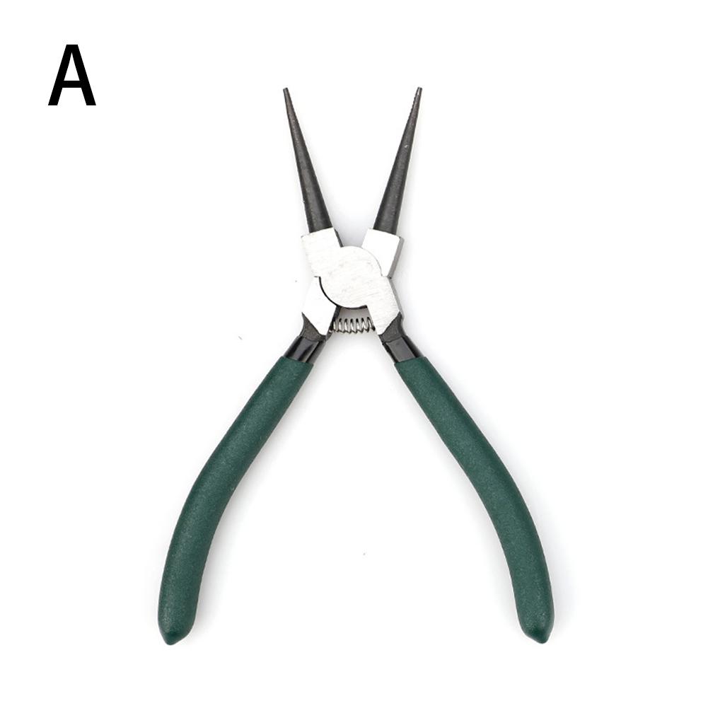 Snap Ring Tool Retaining Clip Pliers Color Green High-carbon Steel Secure Grip Effective Rust Prevention High Strength