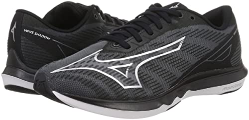 Mizuno Wave Shadow 5 Running Shoes, Lightweight, Dark Gray/Silver/Black, Size 26.5 cm, 3E, for Jogging, Marathons, Sports, and Training