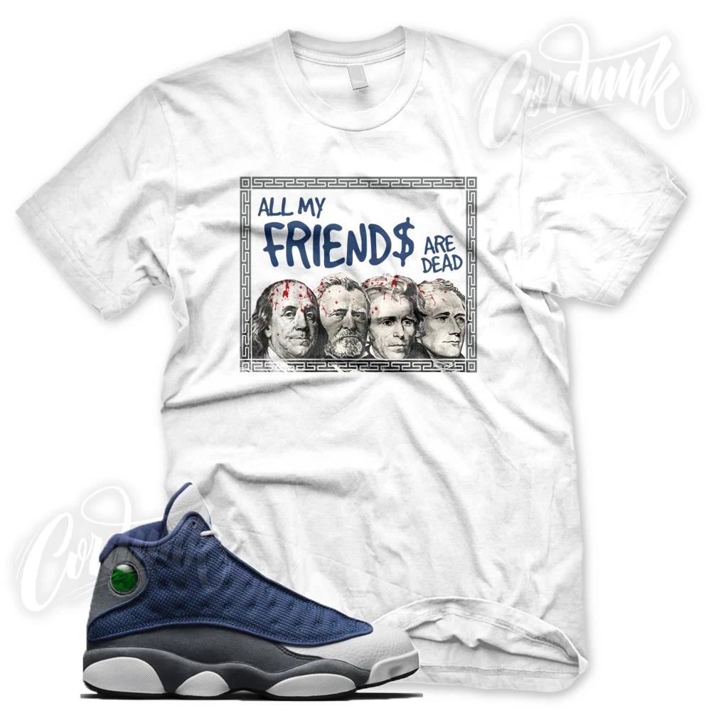 Футболка DEAD PRESIDENTS для кроссовок J1 Retro 13 Flint Navy White French Blue 2XL