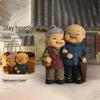 Resin Elderly Couple Statue: Anniversary & Birthday Gift for Home Decor