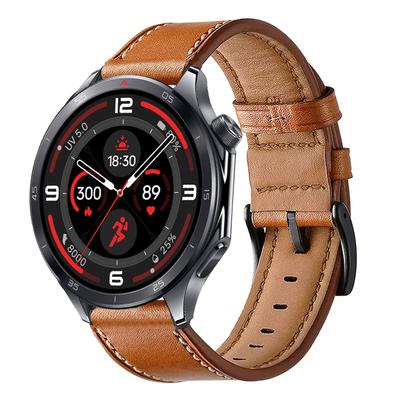Retro Leather Band For OnePlus Watch 3 2R 2 Smartwatch Replacement Strap For OPPO Watch X X2/Watch 4 Pro 22mm Bracelet Correa