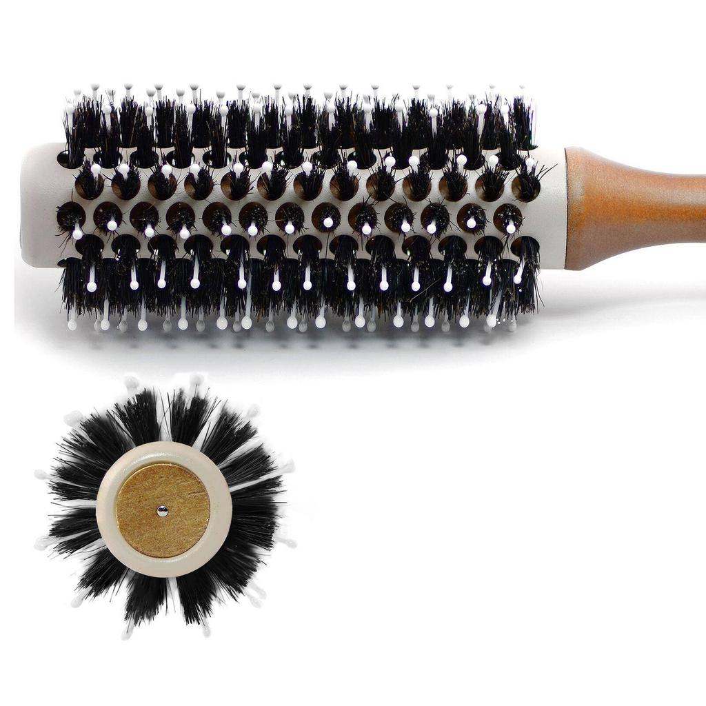 Radiální keramický kartáč na vlasy s kančími štětinami 9352
