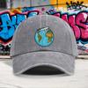 Flugzeug Erde Reise Baseballkappe Gewaschene Baumwolle Outdoor-Abenteuer Verstellbare Unisex-Kappe