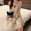 Schlafrock, weiblich, Sommer, süß, süß, Sling-Pyjama, mittellang, Nachtwäsche, Kleid, Homewear, ärmellose Pyjama-Sets für Frauen