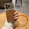 Leopard Print Wrist Strap Lanyard Case For For Iphone 17 16 1 14 13 Pro Max Large Window Camera Protection Shockproof Cover