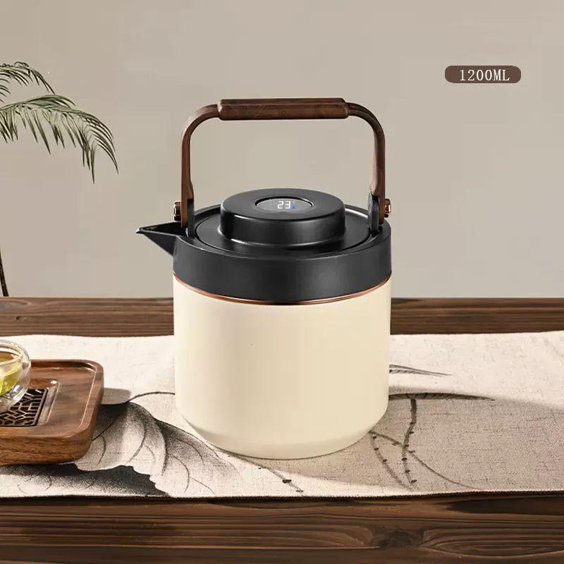 316 Stainless Steel Tea Stewing Pot with Lifting Handle - Temperature Control & Water Separation