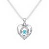 Heart-shaped Eternal Love Ocean Heart Necklace Gift for Girlfriend