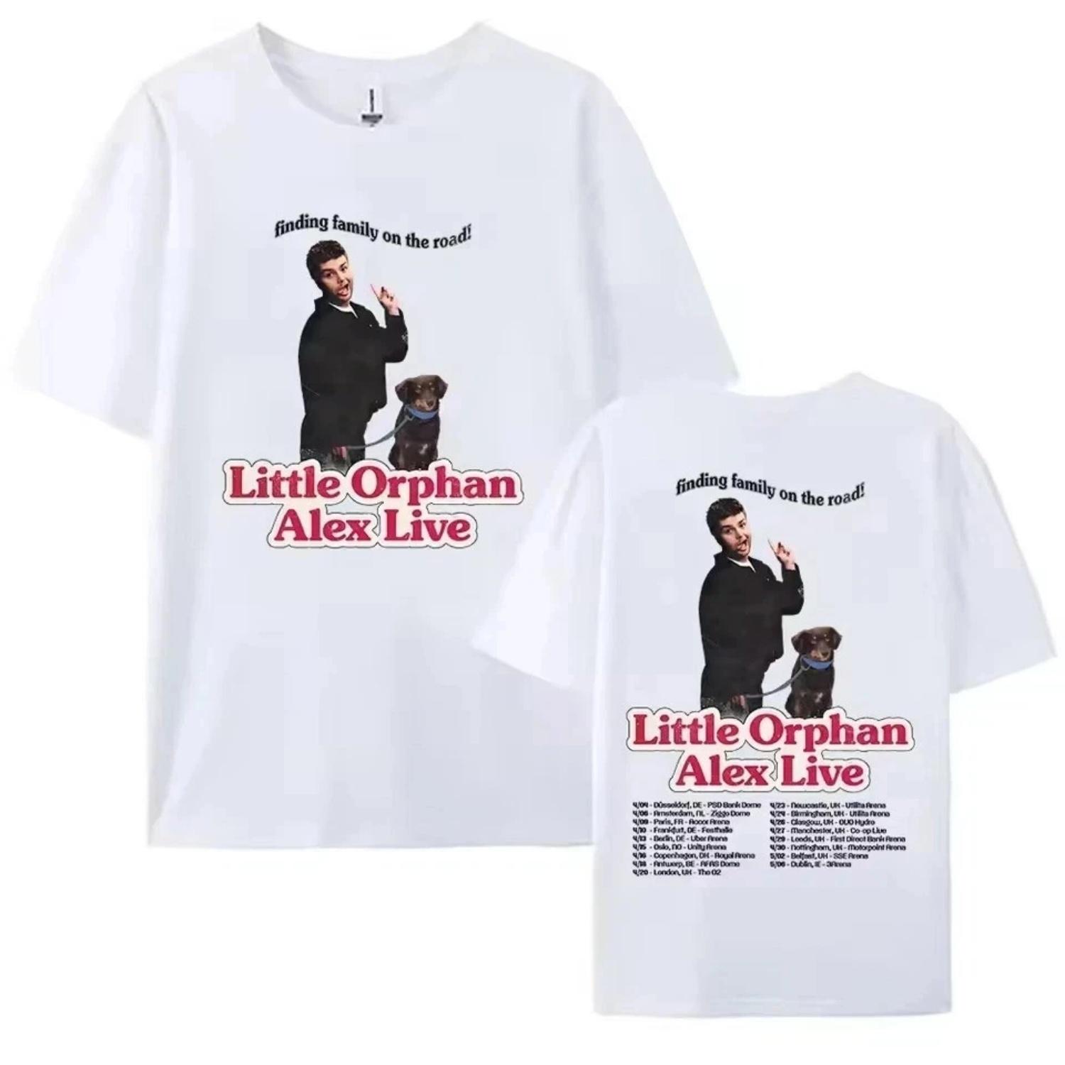 Alex Warren 2026 Tour T-shirt Retro T-shirt Retro Men s and Women s T-shirt Fan Commemorative Printed Casual T-shirt S чёрный