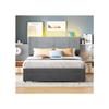 Doppelbett - MUVOE - 140 x 200 cm - Mit Samt bezogen - Mit Schublade und USB - Grau