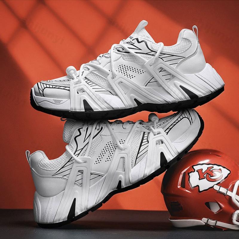 Outdoor Men's Running Shoes Spring Autumn Fashion Cross Tied Platform Sneakers Comfortable Height Increase Non Slip Casual Shoes