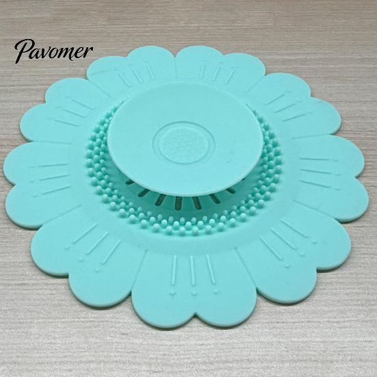 Bionic Sunflower Strainer Silicone Floor Drain Mat, Petal Design Anti-Clog Sink Anti Odor Filter Hair Filter, Odor-Proof Drainage Protector