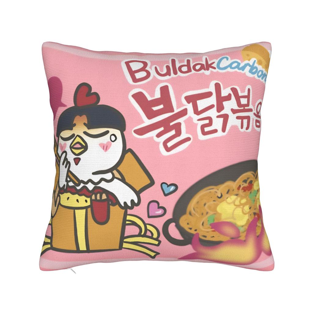 Spicy Shrimp Combination Noodles Pillowcases  Kawaii Pillow Case For Living Room Chair Soft Pillow Cover