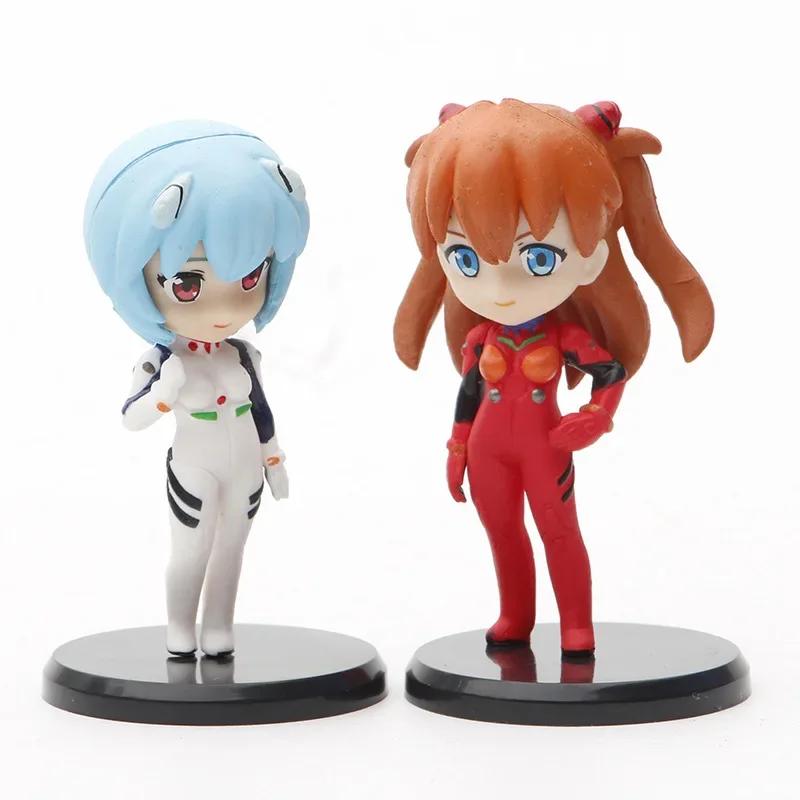 5pcs Anime EVA Ayanami Rei Action Figures NEON GENESIS EVANGELION Asuka Langley Soryu Makinami Figure PVC Ornaments Model Toys