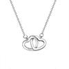 Hearts Necklace Silver S925 Platinum Plating Pendant Birthday Gift