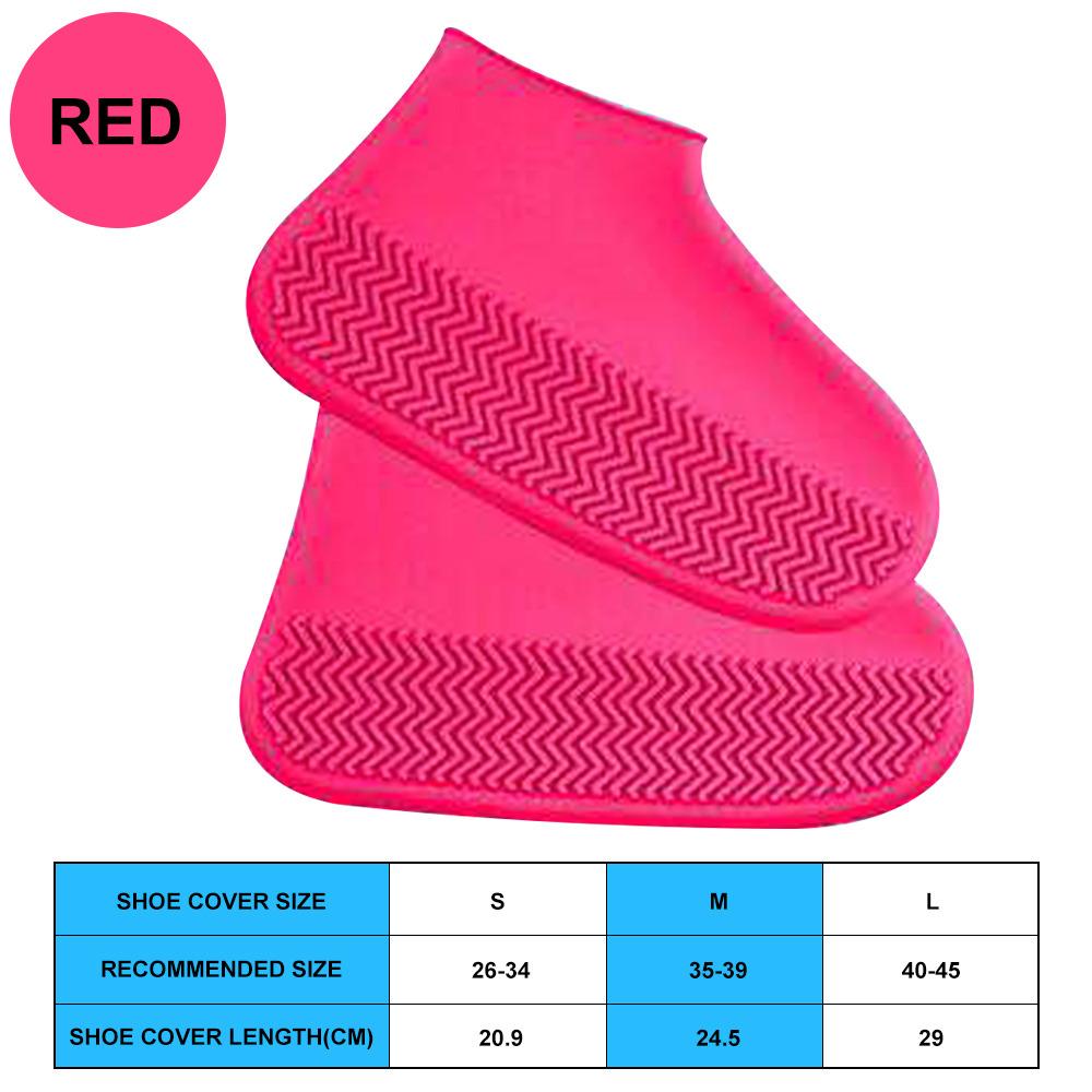 Reusable Waterproof Rain Shoes Covers Slip-resistant Rubber Rain Boot Overshoes Outdoor Walking Shoes Accessories Dropship