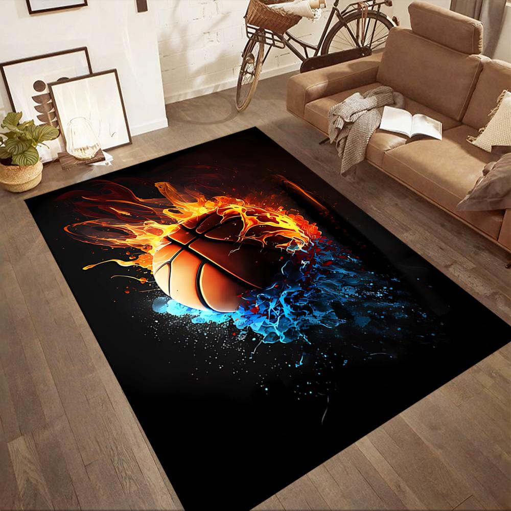 Sports Ball Pattern Floor Mats for Living Room, Bedroom and Room Decoration Are Suitable for Gifts.
