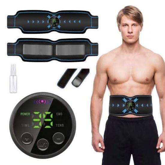 IGYLAR EMS Abdominal Muscle Belt Gel-Free Training 39 Levels Adjustable USB Rechargeable Unisex